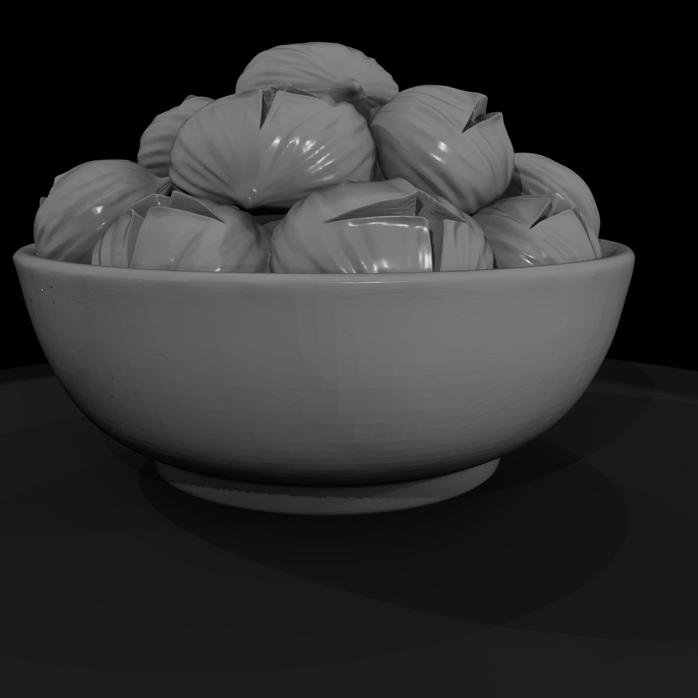 Rustic Bowl of Roasted Chestnuts
