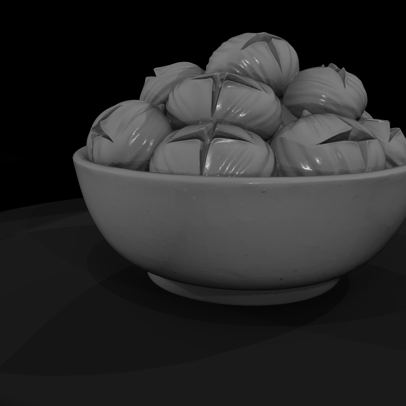 Rustic Bowl of Roasted Chestnuts