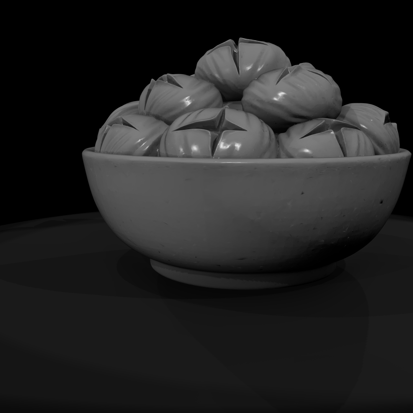 Rustic Bowl of Roasted Chestnuts