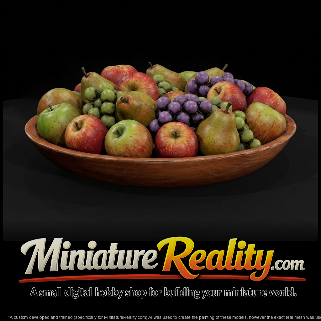 Wooden Fruit Bowl Miniature