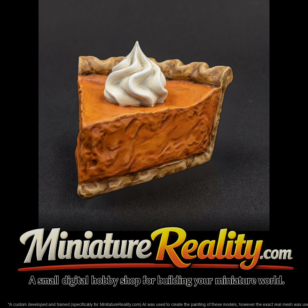 Miniature Dessert Plate with Pumpkin Pie Slice