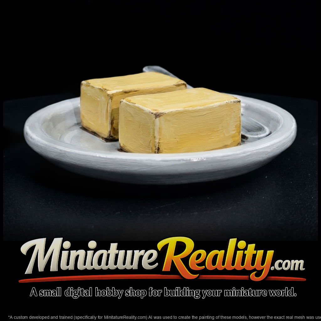 Miniature Butter Dish with Lid & Knife