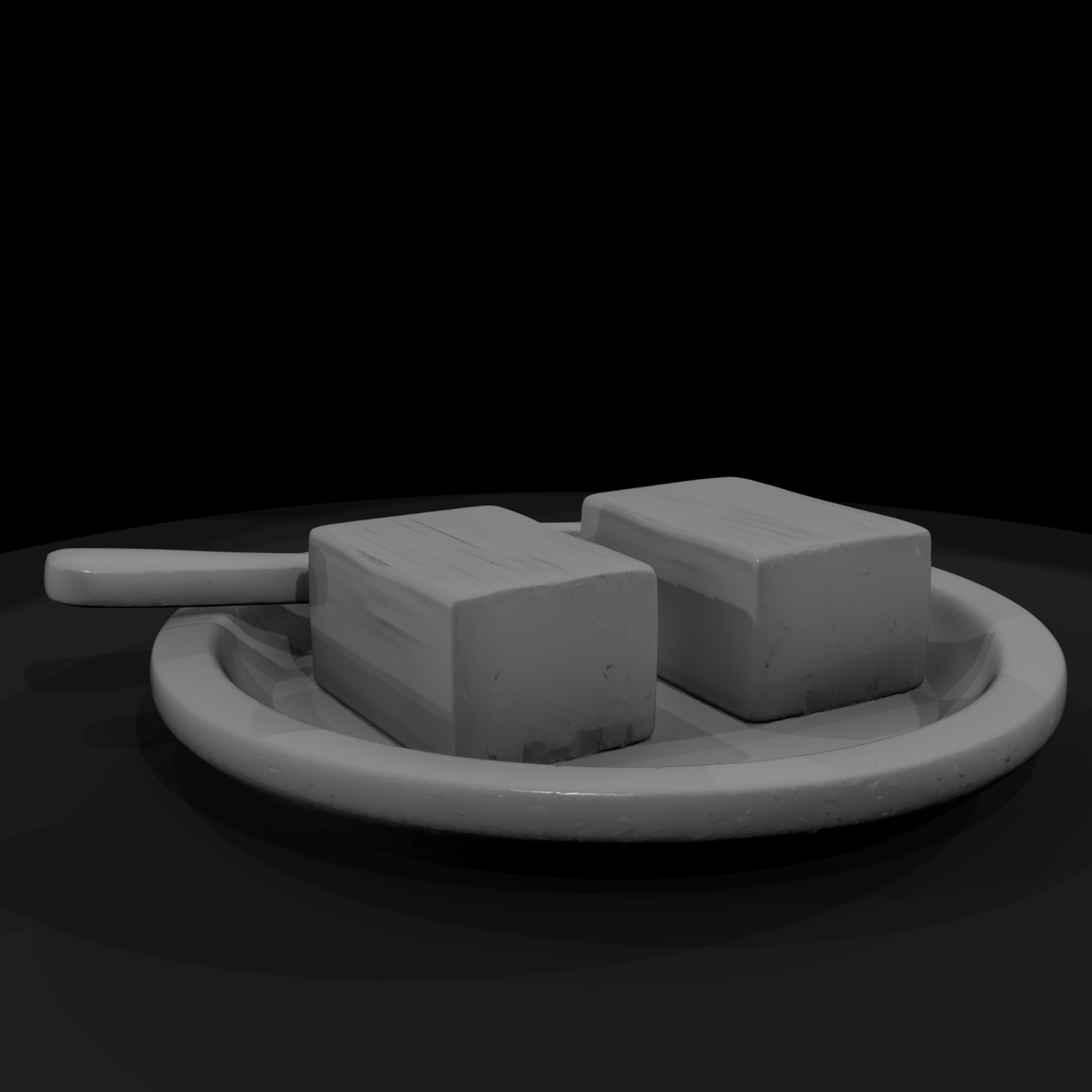 Miniature Butter Dish with Lid & Knife