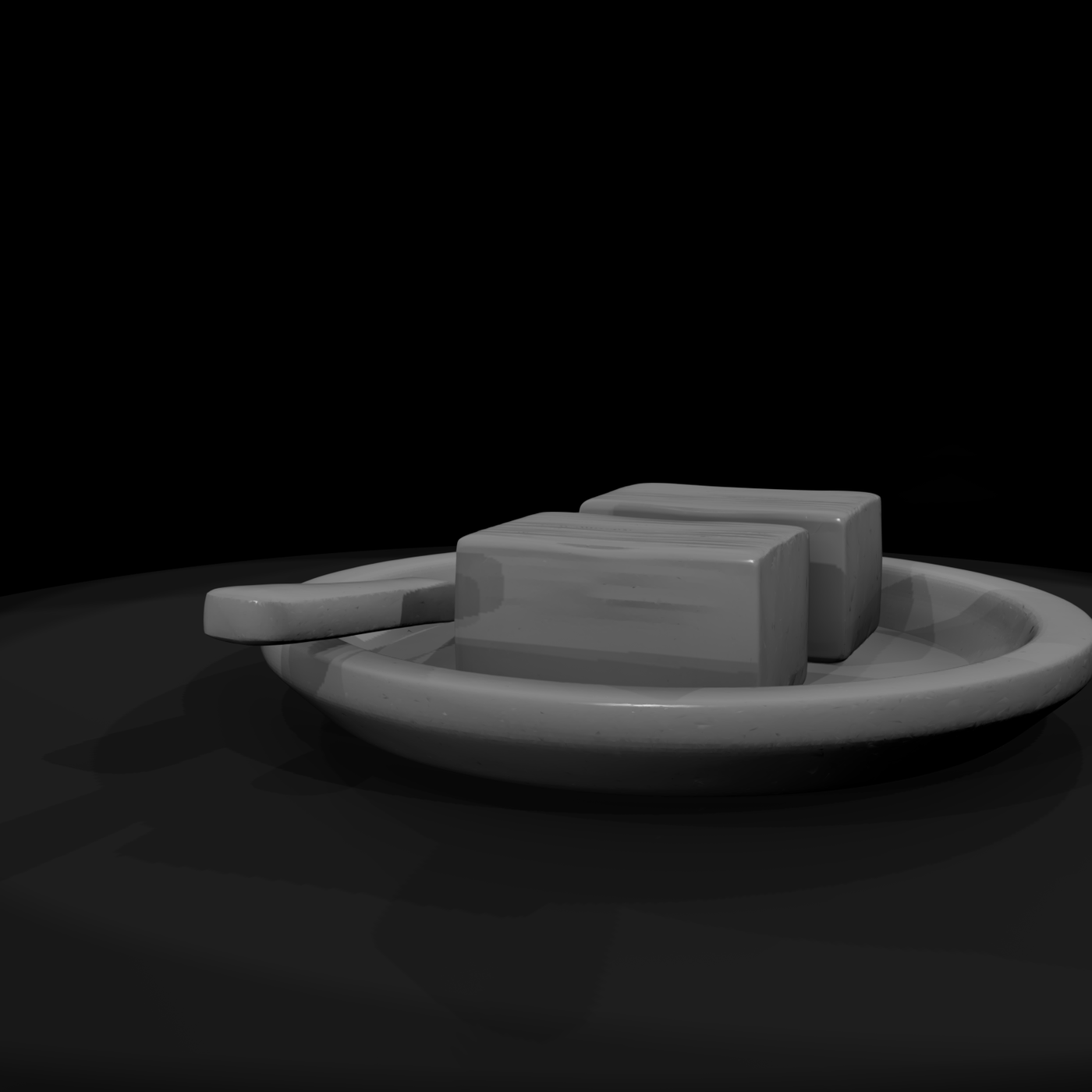 Miniature Butter Dish with Lid & Knife