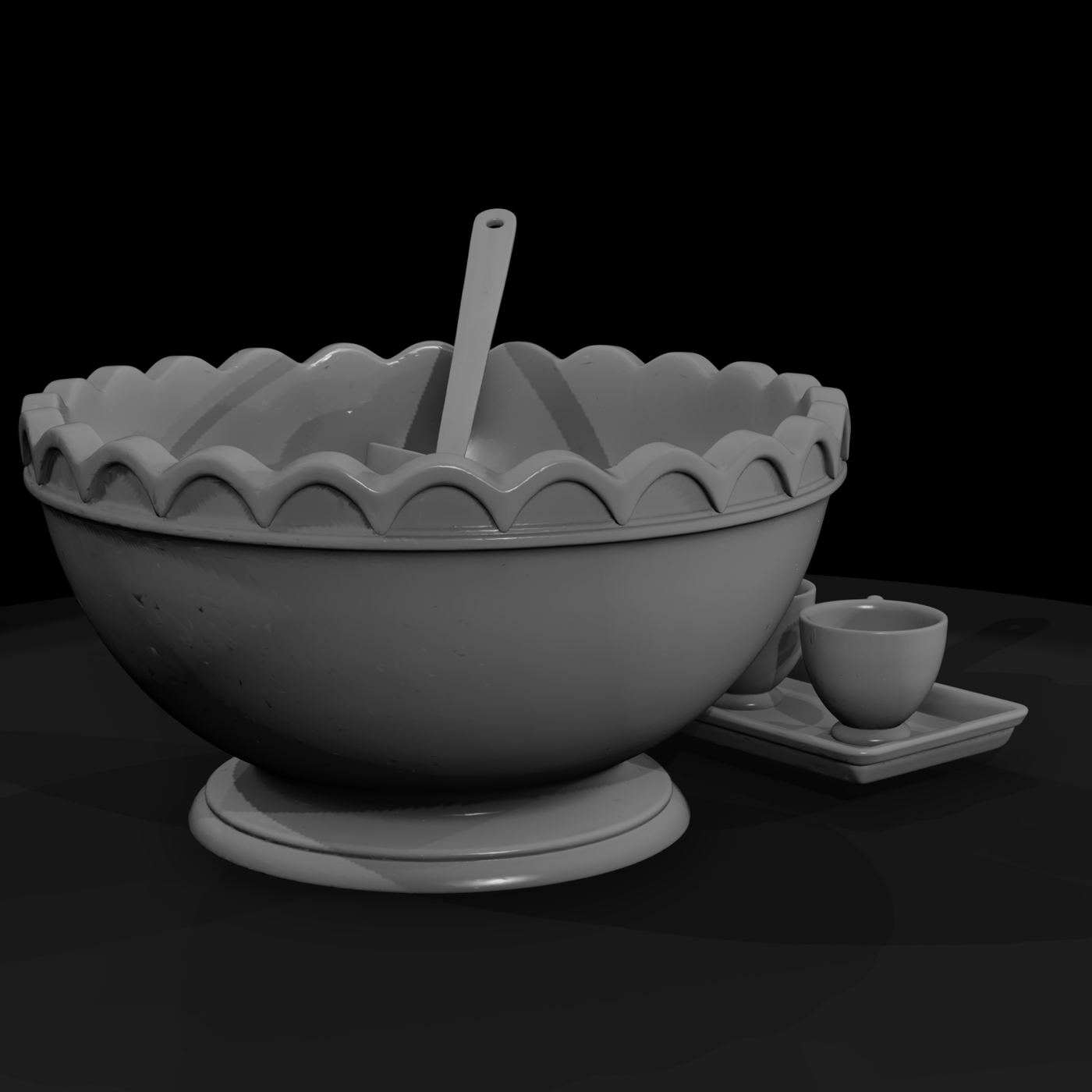 Victorian Punch Bowl Set