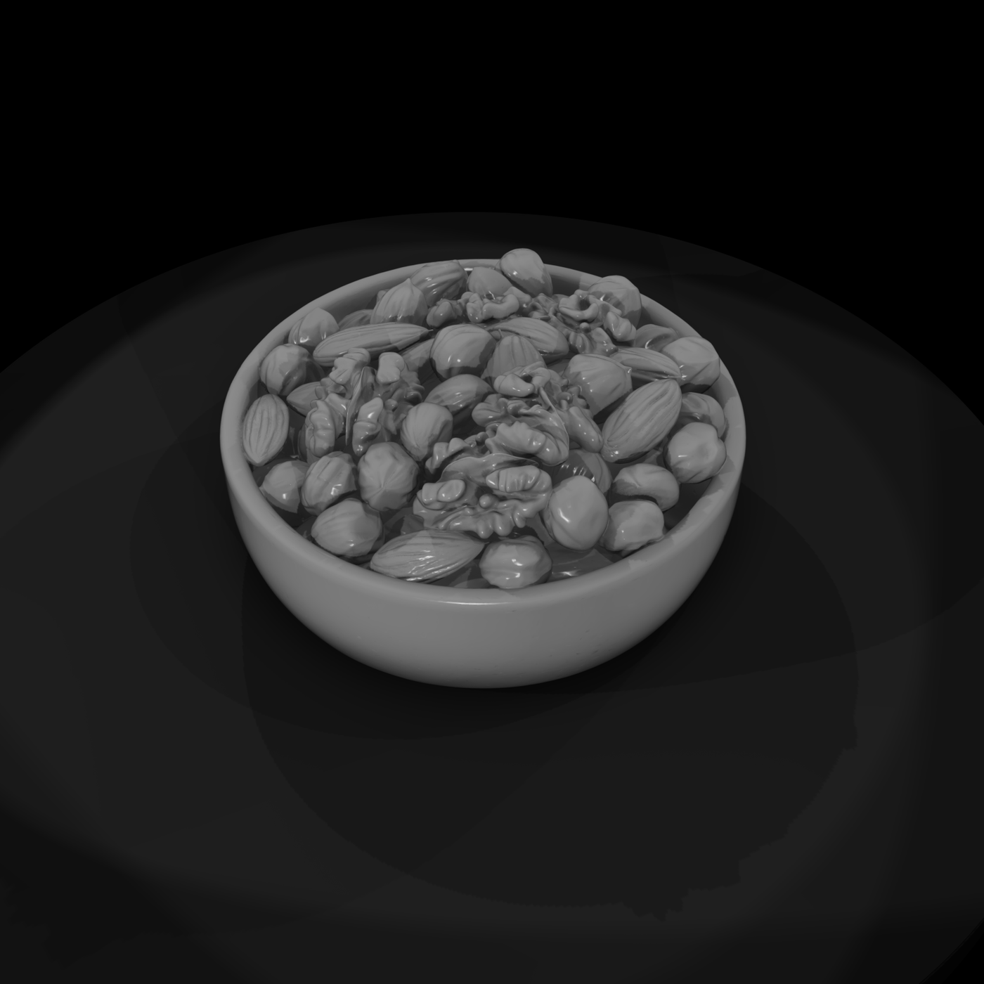Miniature Bowl of Roasted Nuts