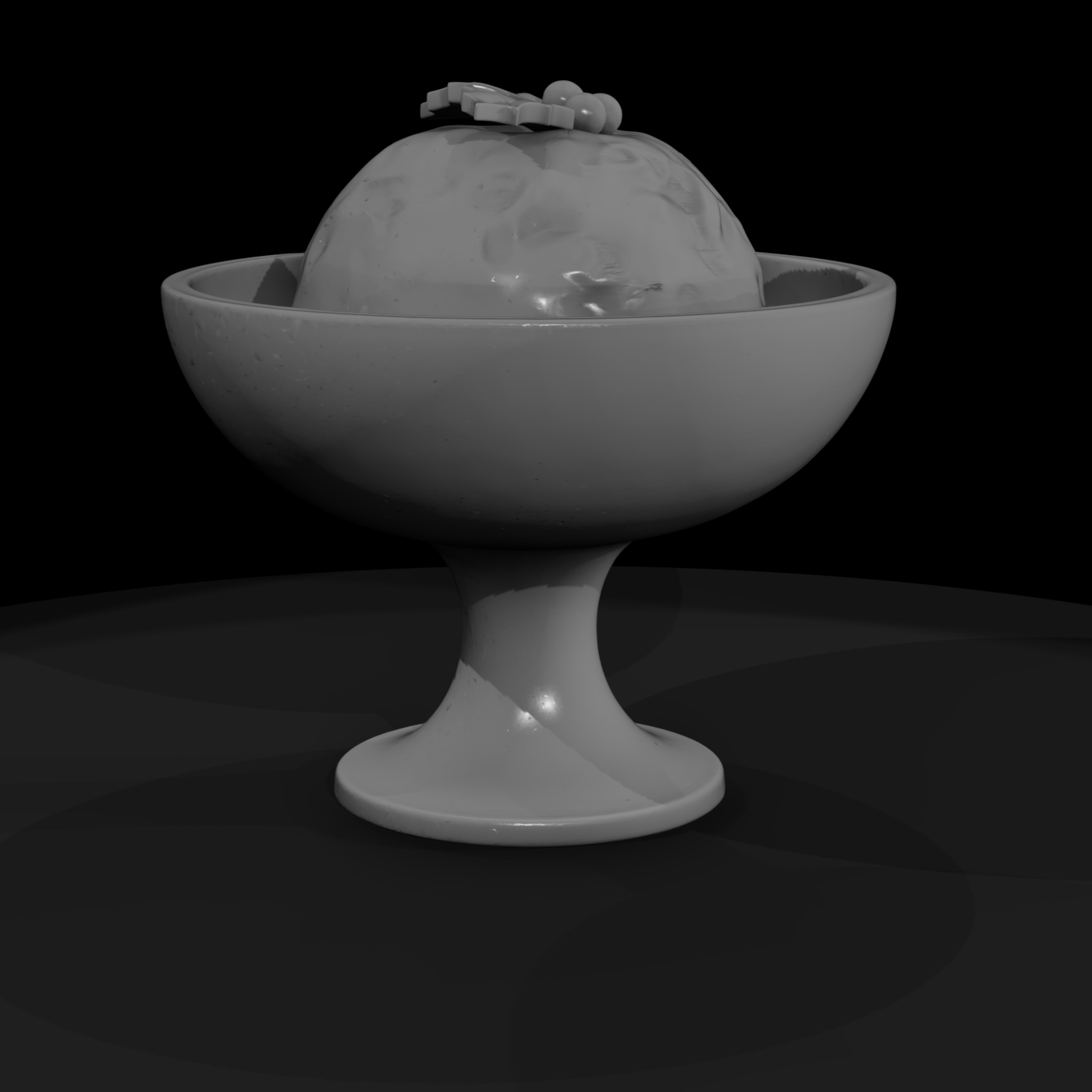 Pedestal Compote with Plum Pudding – Miniature Holiday Decor