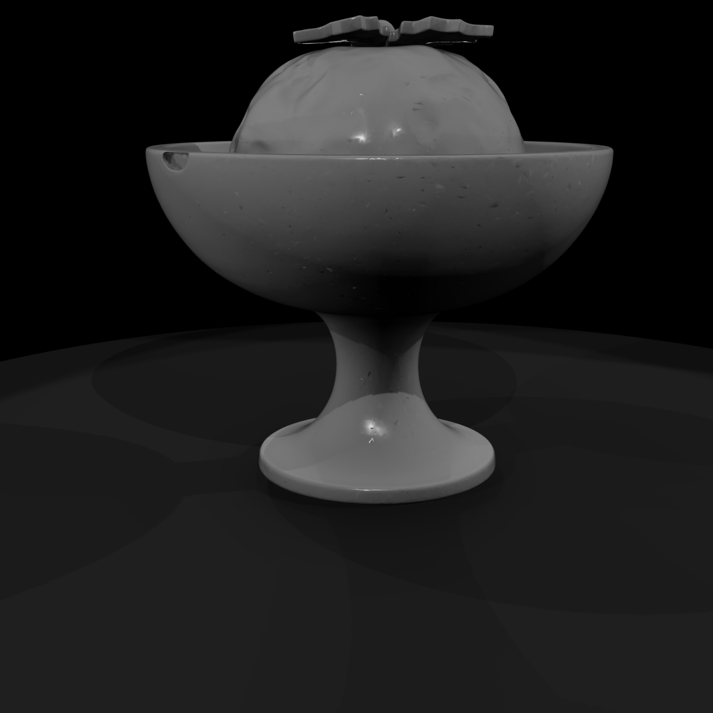 Pedestal Compote with Plum Pudding – Miniature Holiday Decor
