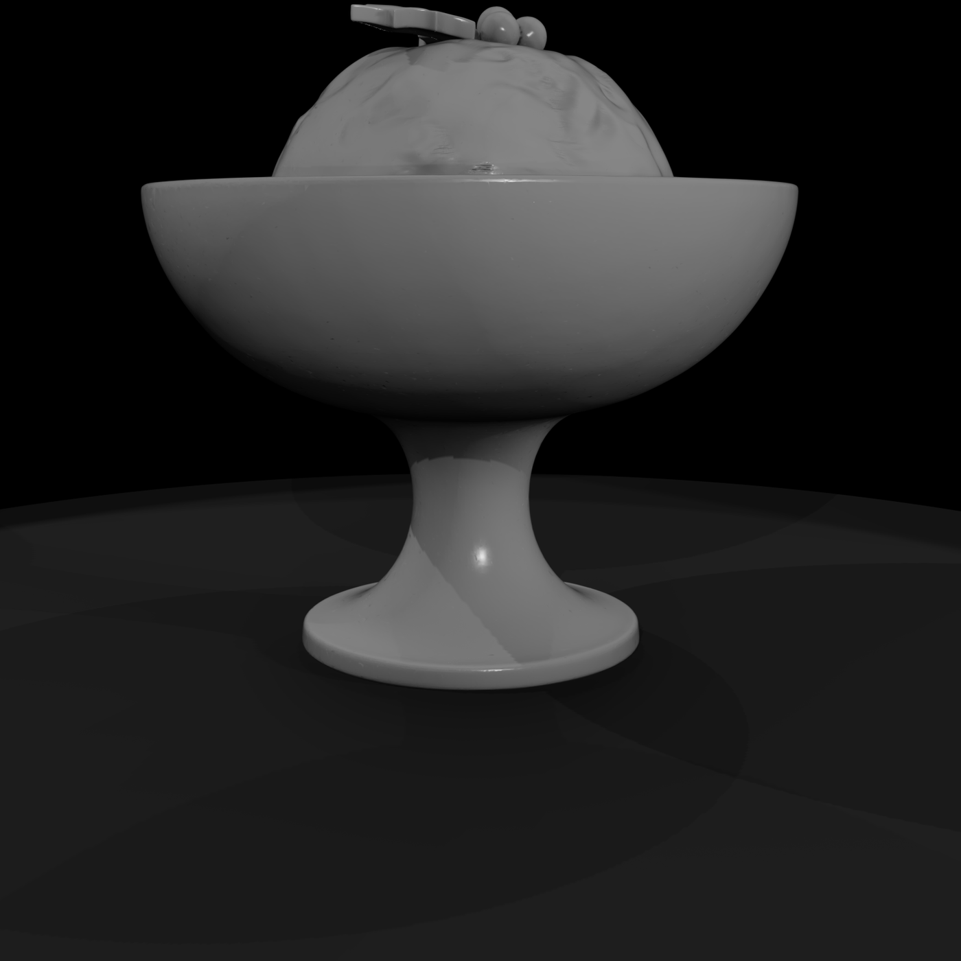 Pedestal Compote with Plum Pudding – Miniature Holiday Decor