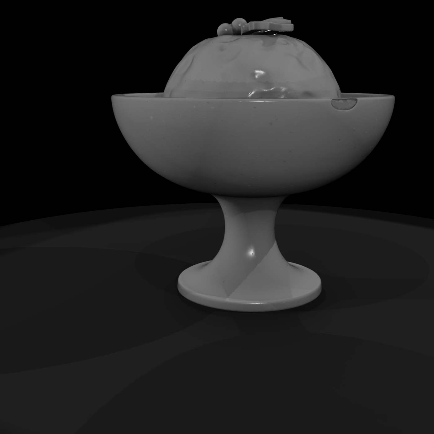 Pedestal Compote with Plum Pudding – Miniature Holiday Decor