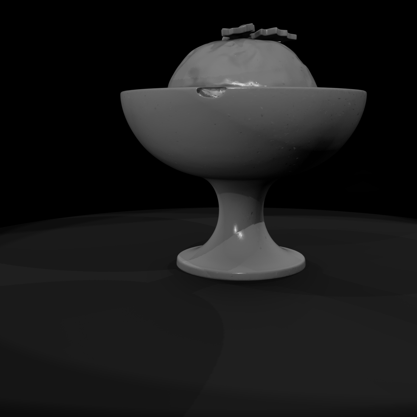 Pedestal Compote with Plum Pudding – Miniature Holiday Decor