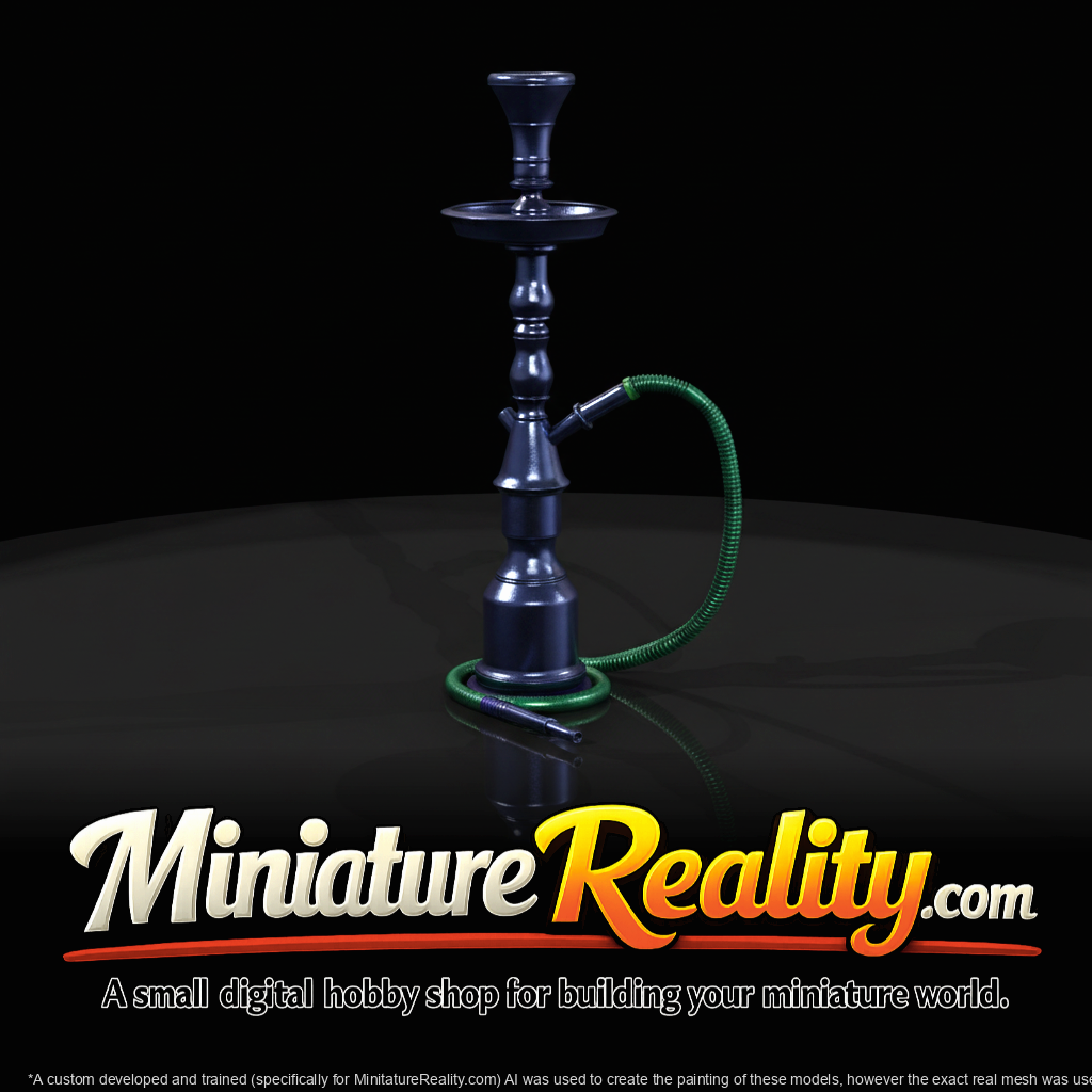 Hookah And Arabic Coffee Set On Wooden Table 011 (estimated)