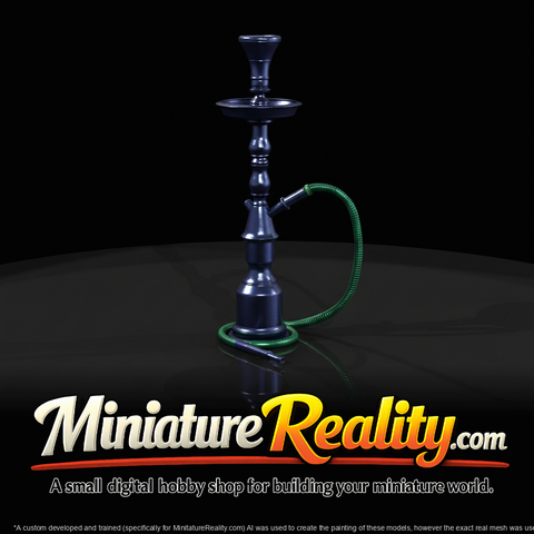 Hookah And Arabic Coffee Set On Wooden Table 011 (estimated)