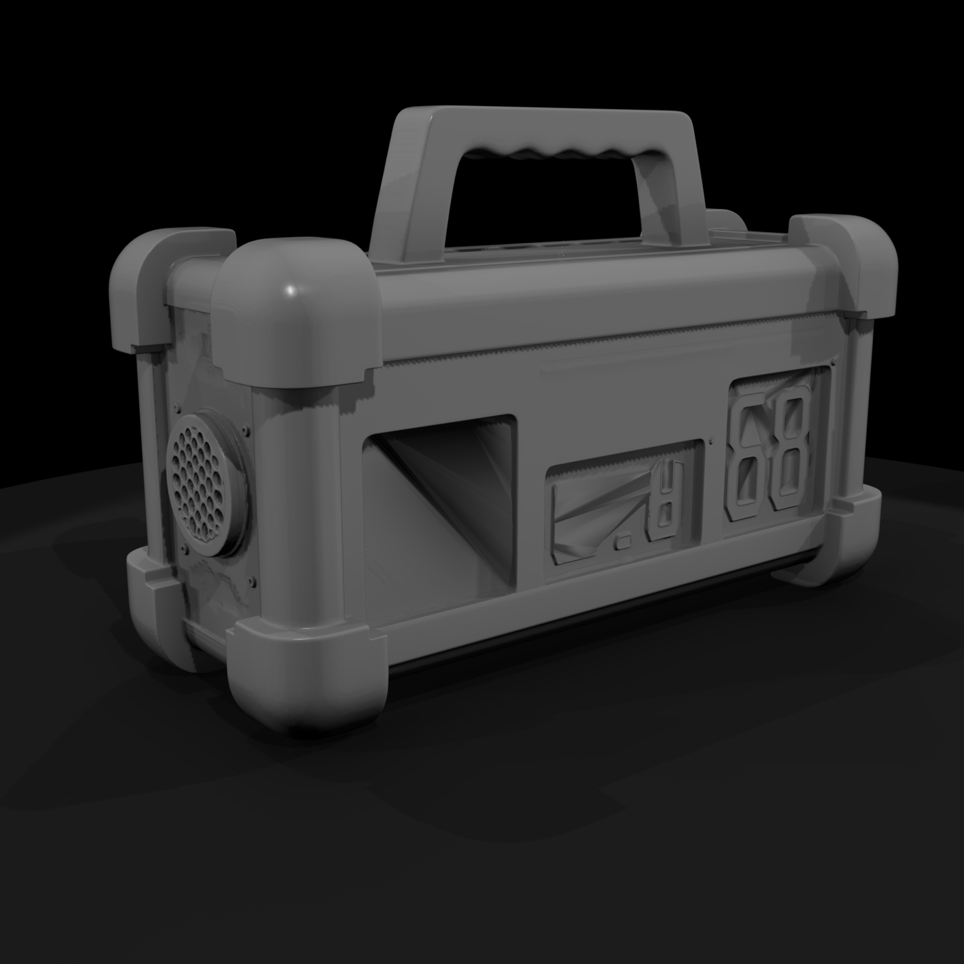 Industrial Portable Digital Scoreclock — 3D Printable Miniature