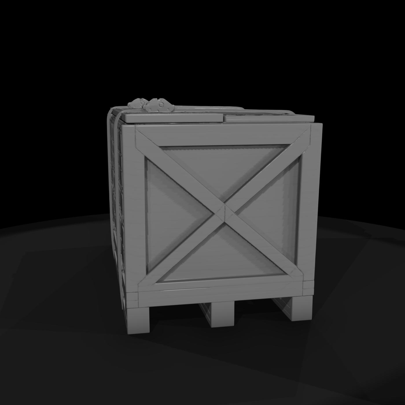 Industrial Solar Panel Shipping Crate on Pallet