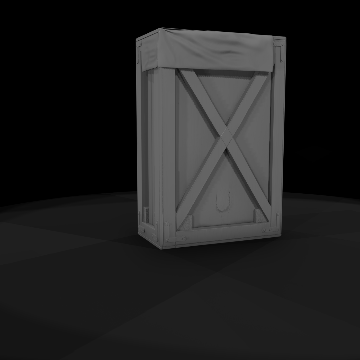 Industrial Wooden Cargo Crate