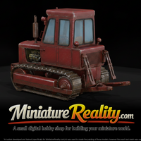 International xa7 crawler tractor miniature, three-quarter view — thumbnail 4
