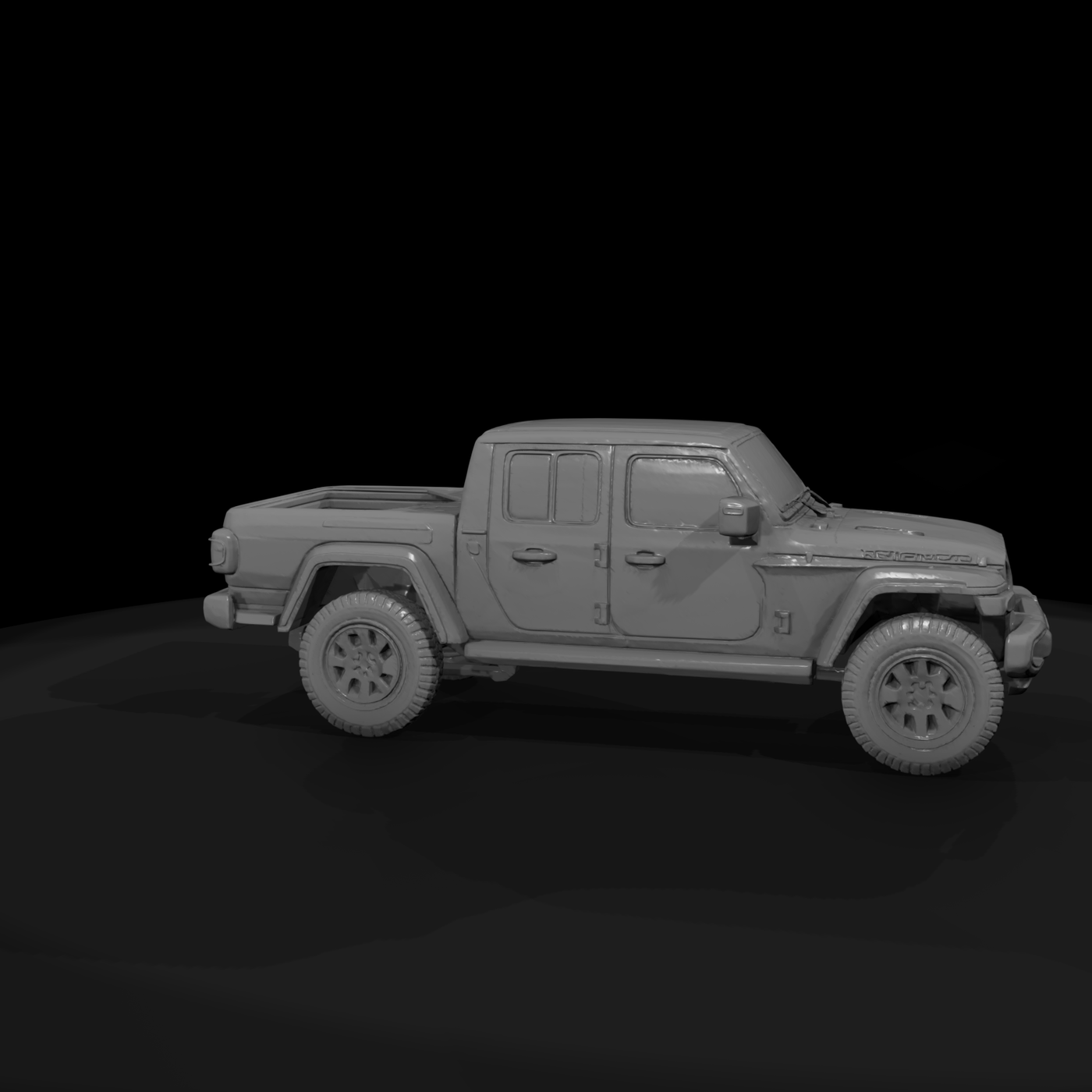 Jeep Gladiator JT Rubicon (2020) — Interior-Ready 3D Printable Model
