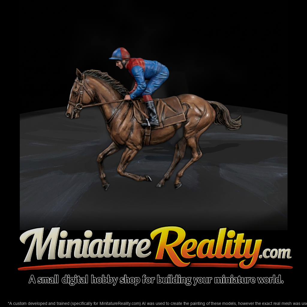 Jockey on Galloping Racehorse