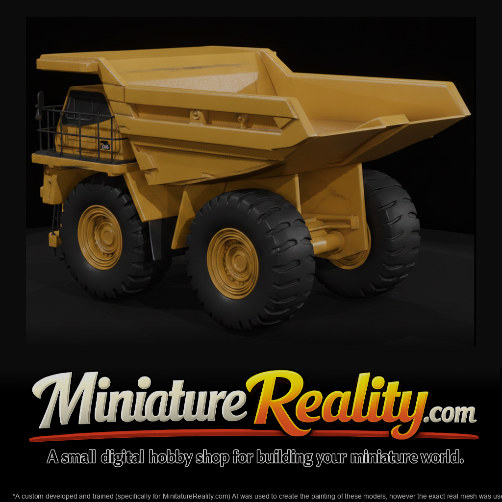 Komatsu 960E Dump Truck miniature, three-quarter view