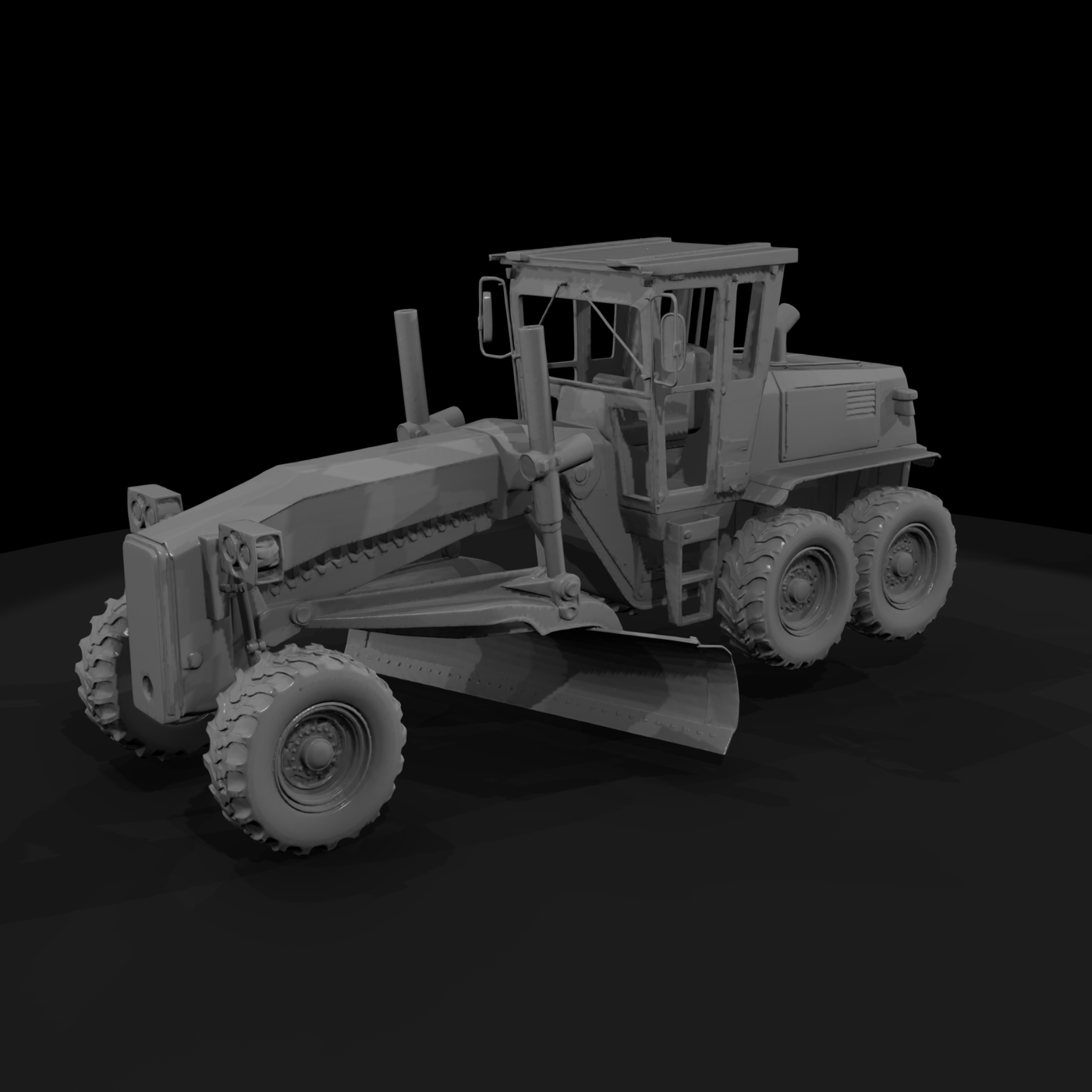 Komatsu GD405 Motor Grader — 3D Printable Miniature