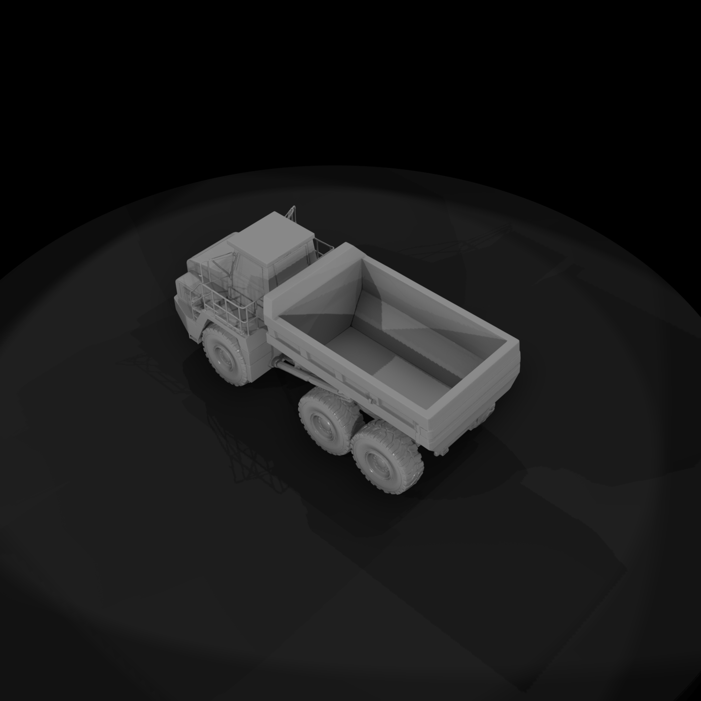 Komatsu HM250 Articulated Dump Truck (2008) — 3D Printable Miniature