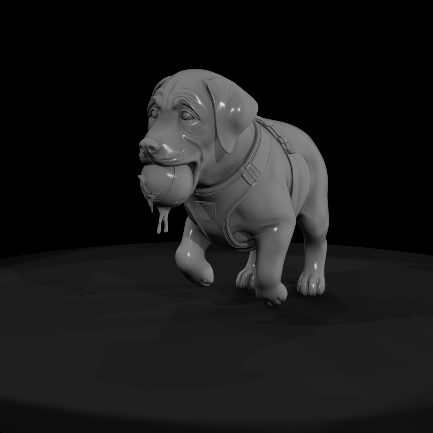 Labrador Puppy Miniature — Sculpted 3D-Printable Model