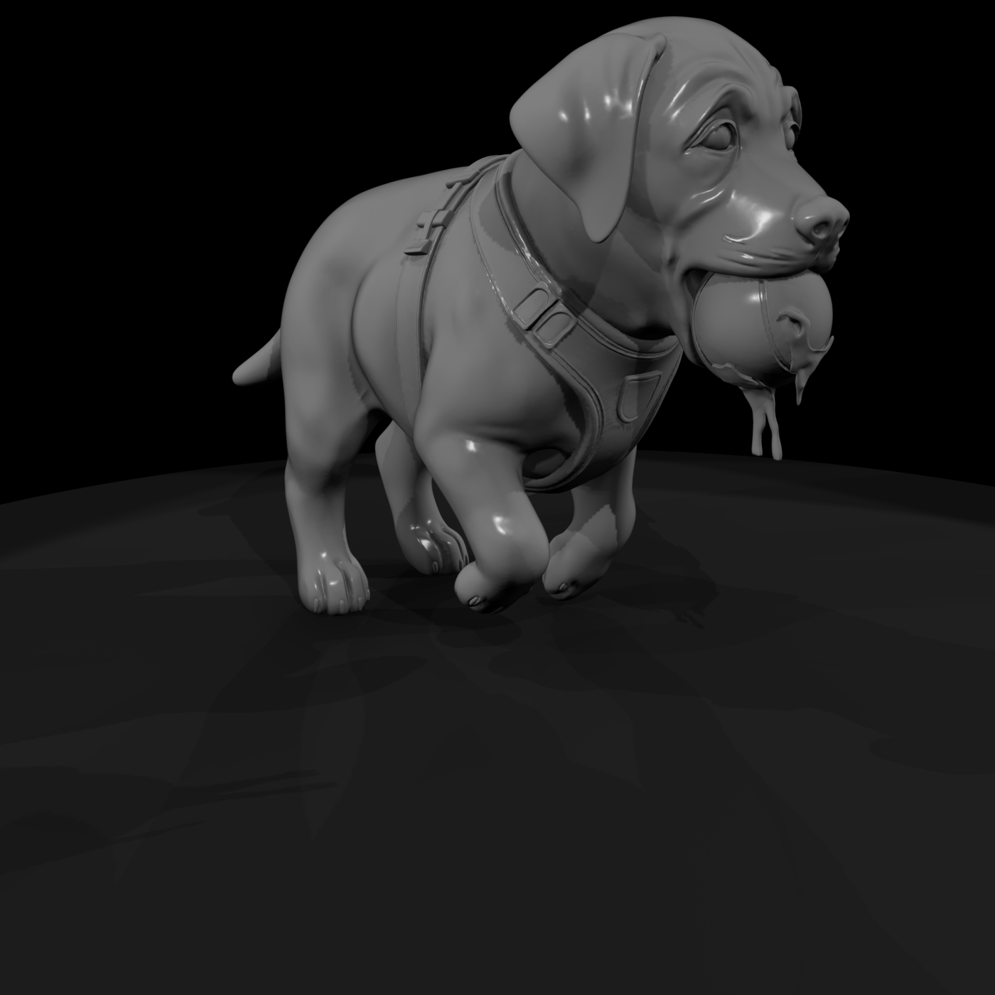 Labrador Puppy Miniature — Sculpted 3D-Printable Model