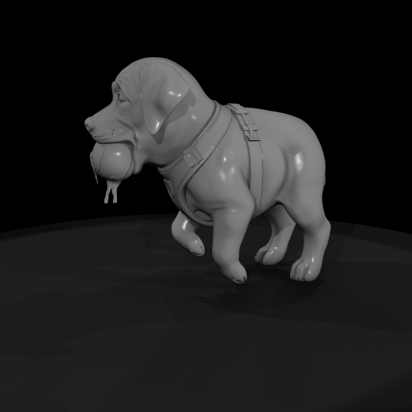 Labrador Puppy Miniature — Sculpted 3D-Printable Model