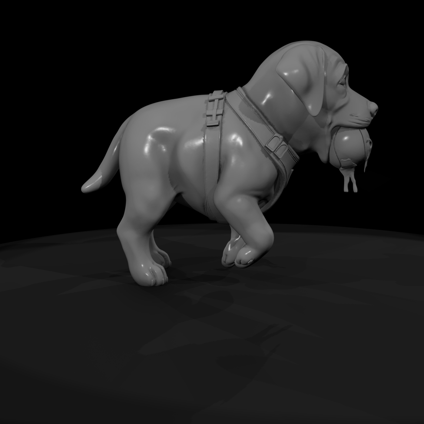 Labrador Puppy Miniature — Sculpted 3D-Printable Model