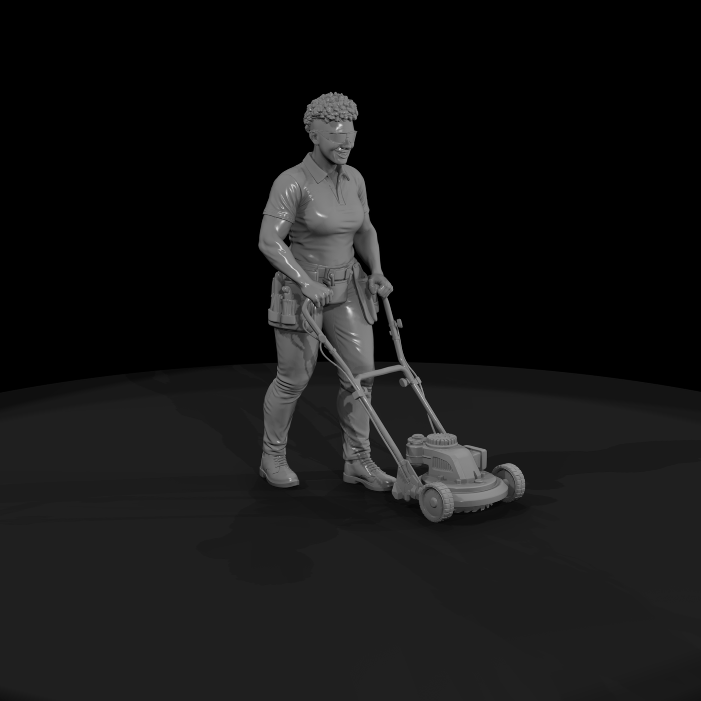 Landscaper with Lawn Edger