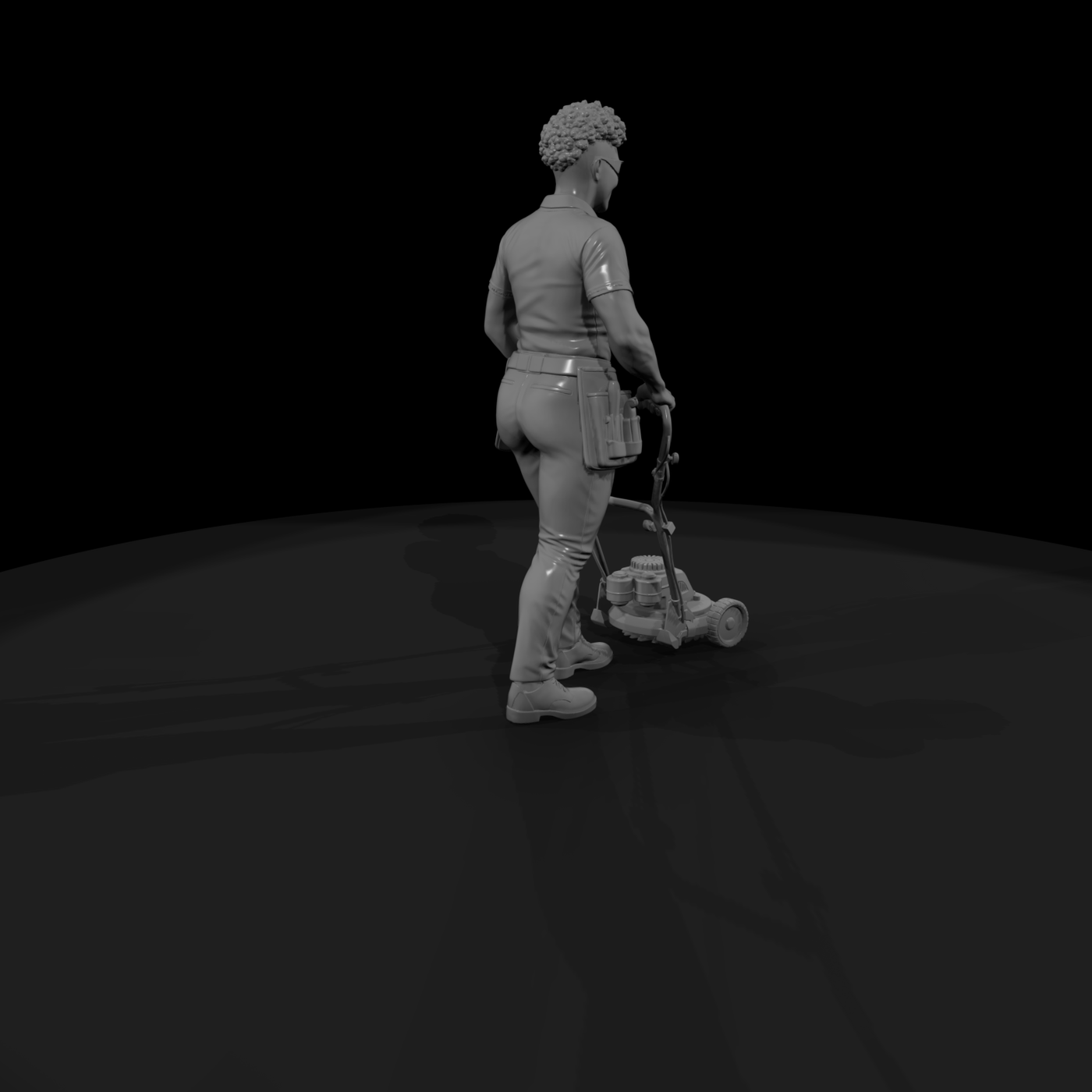 Landscaper with Lawn Edger