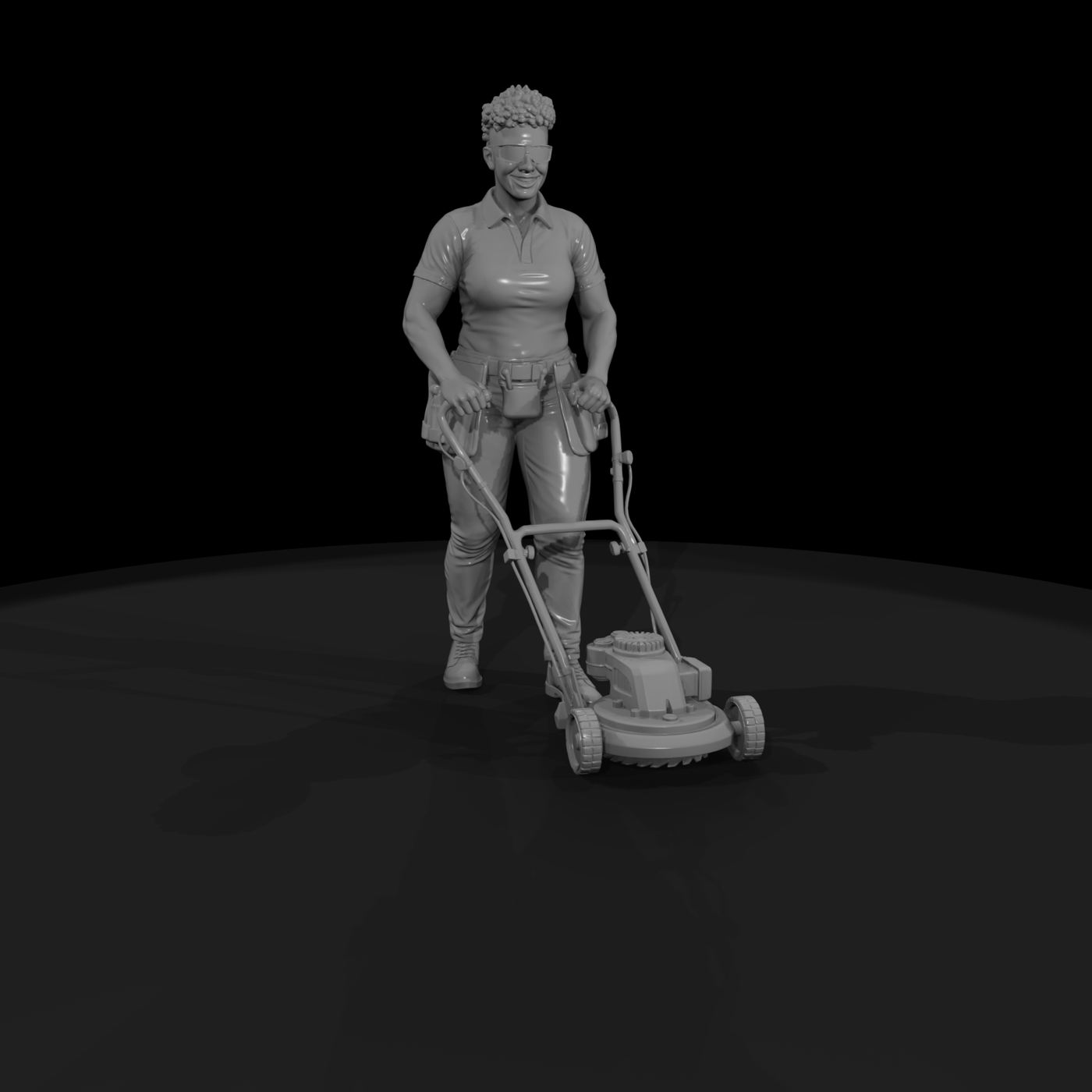 Landscaper with Lawn Edger