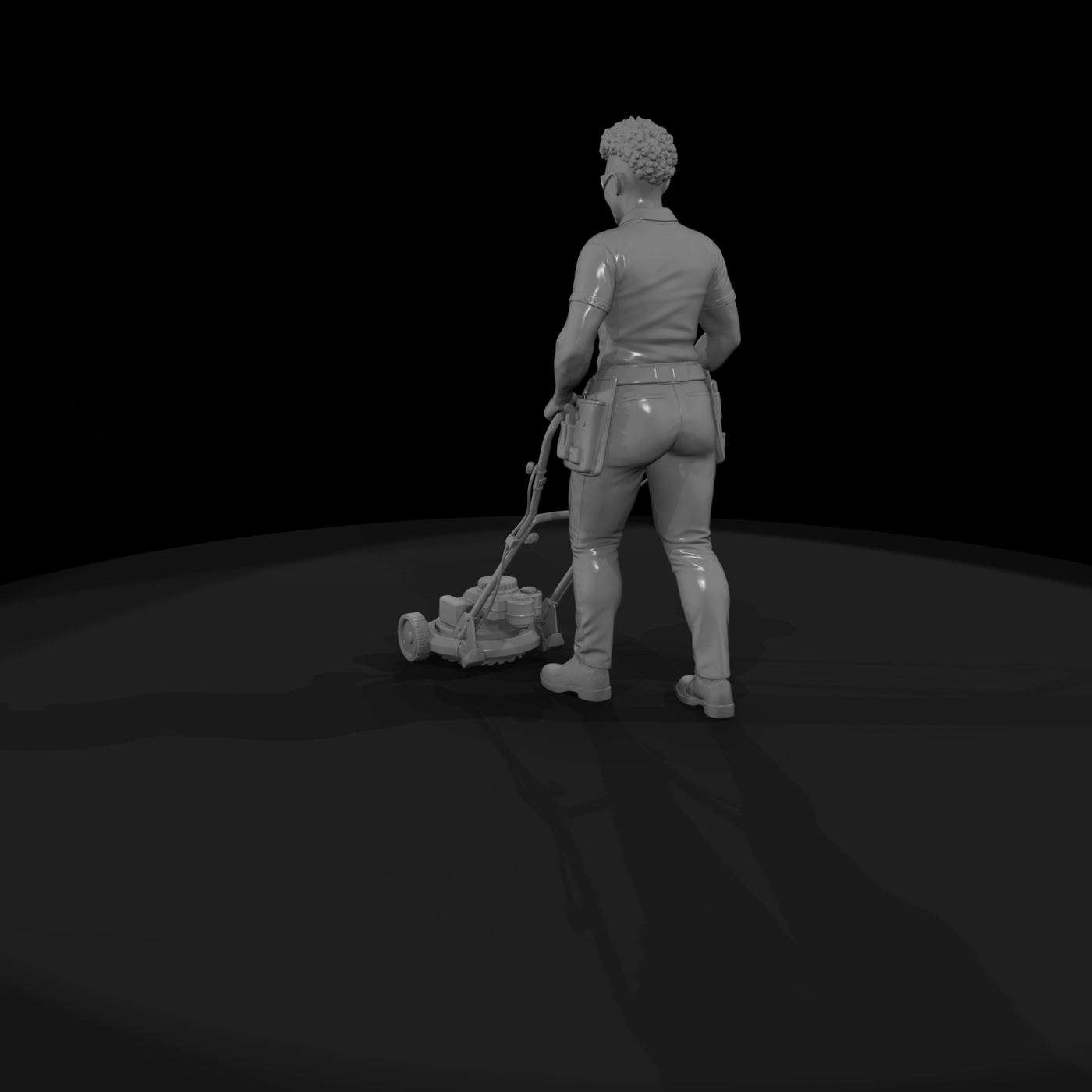 Landscaper with Lawn Edger