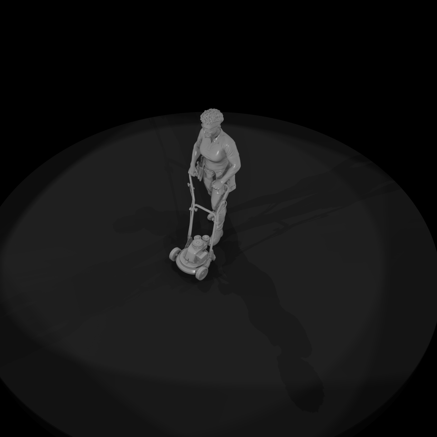 Landscaper with Lawn Edger