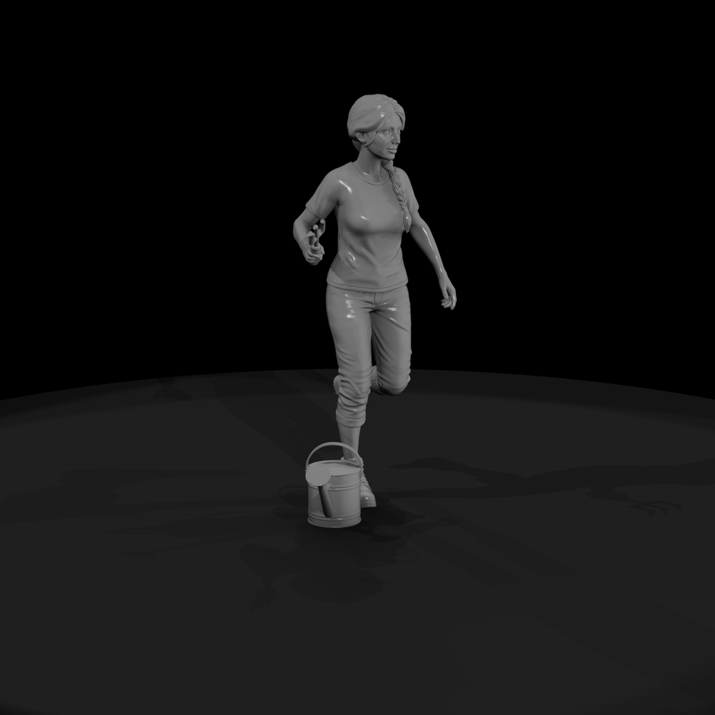 Kneeling Gardener Figurine