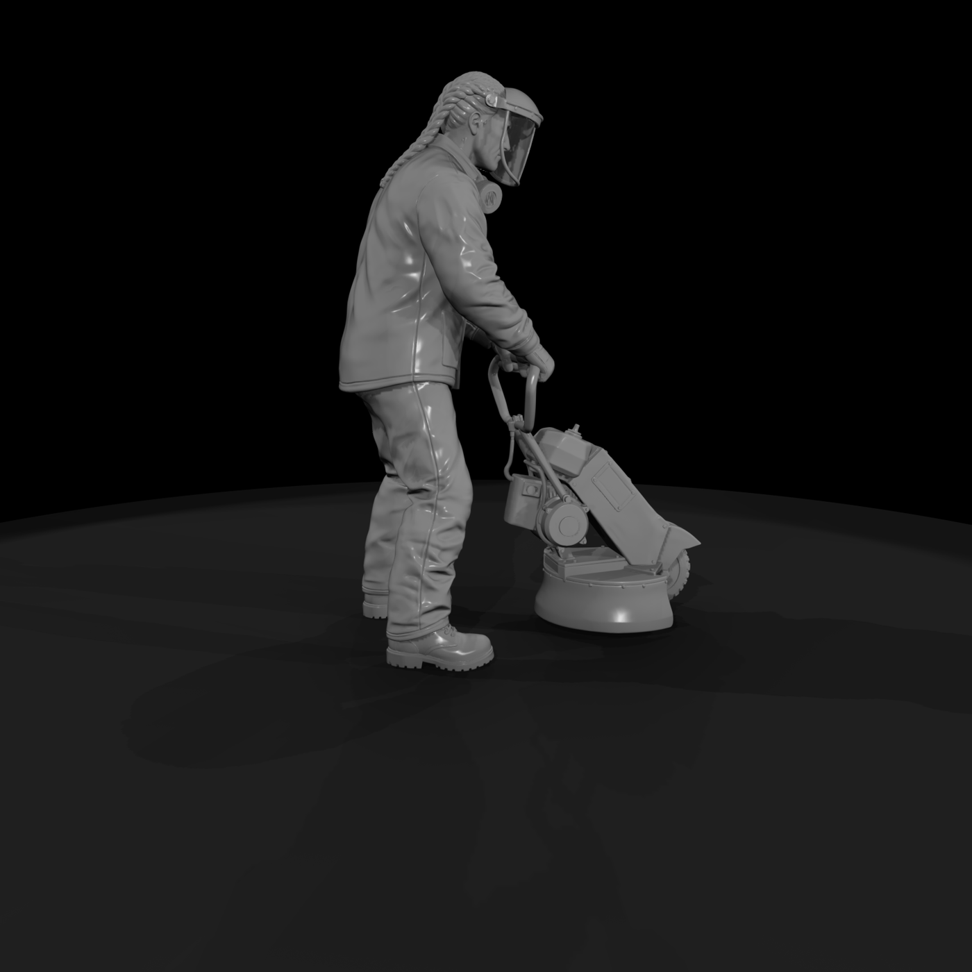 Stump Grinder Operator with Compact Stump Grinder