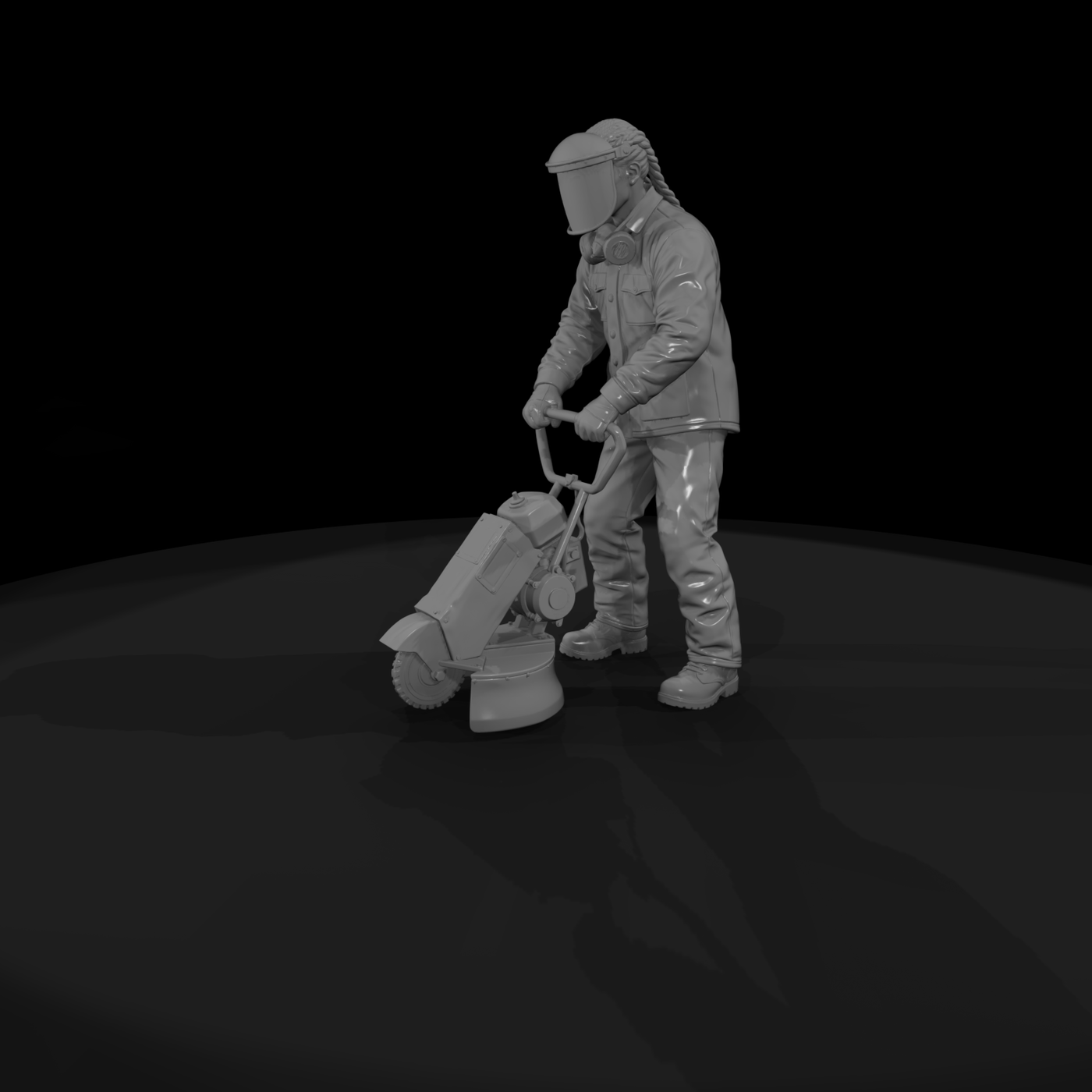 Stump Grinder Operator with Compact Stump Grinder