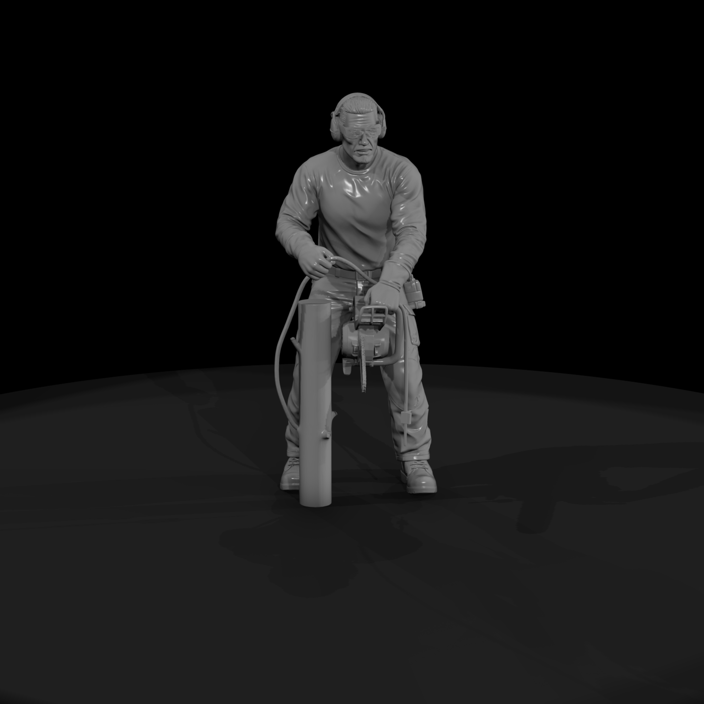 Arborist Figure with Chainsaw