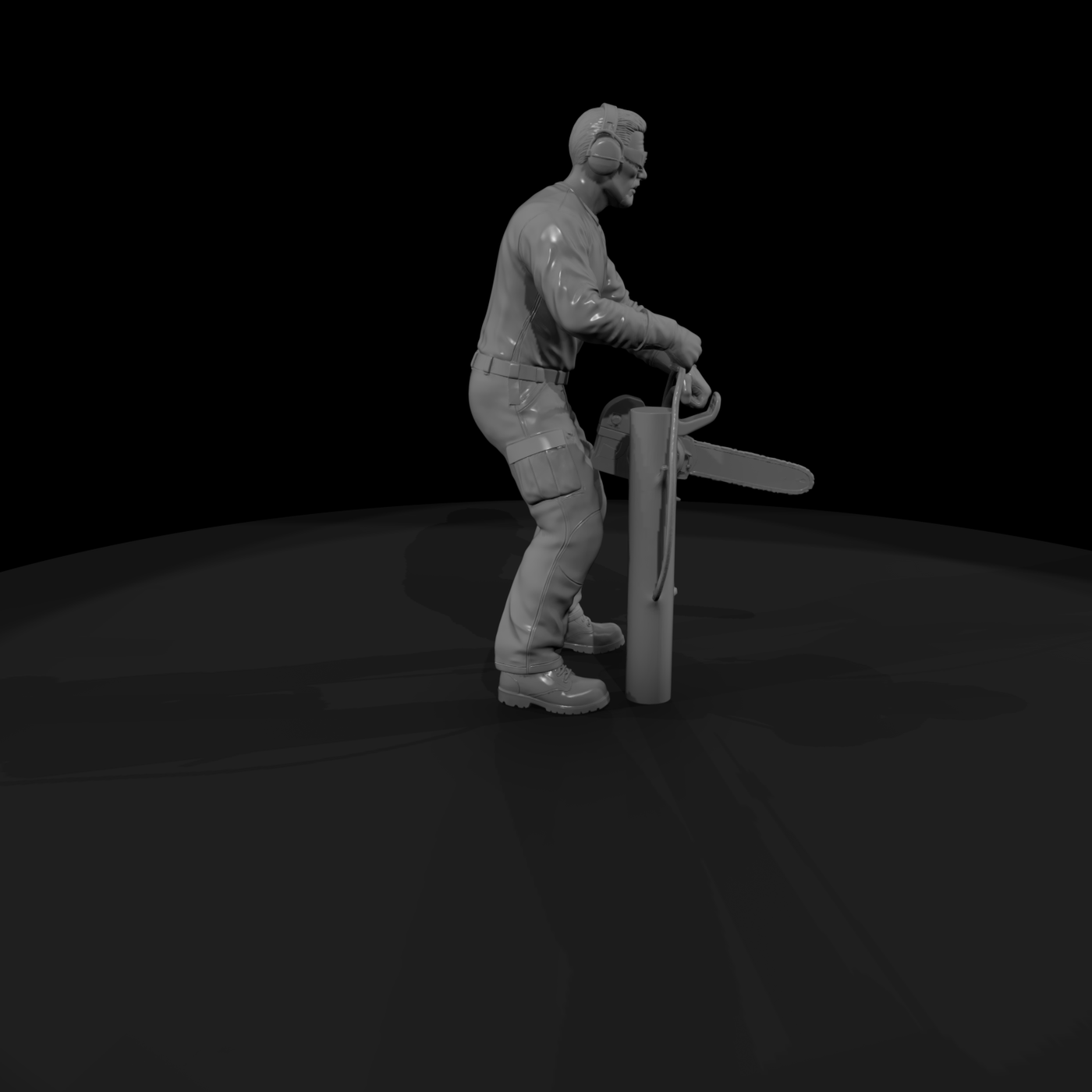 Arborist Figure with Chainsaw