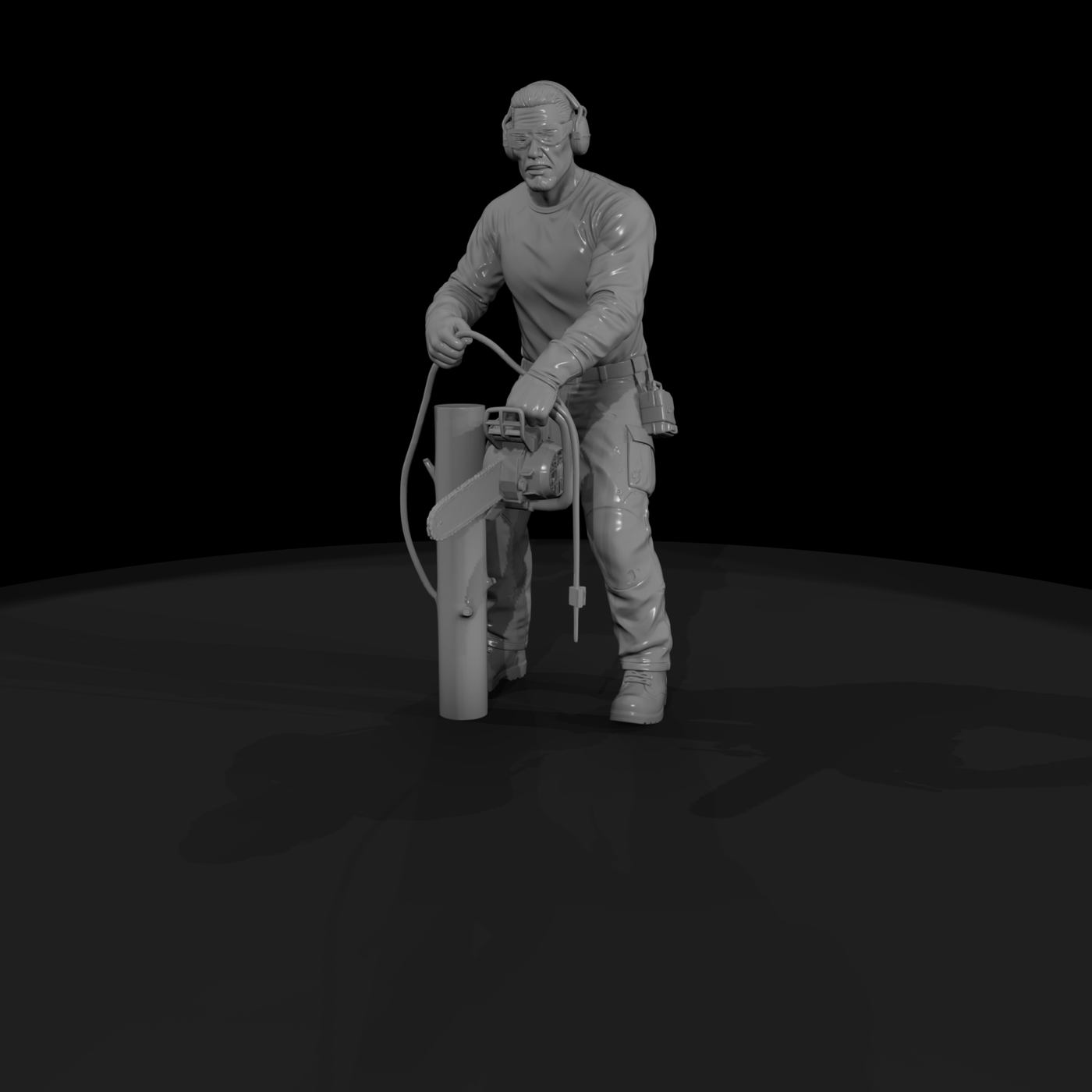 Arborist Figure with Chainsaw