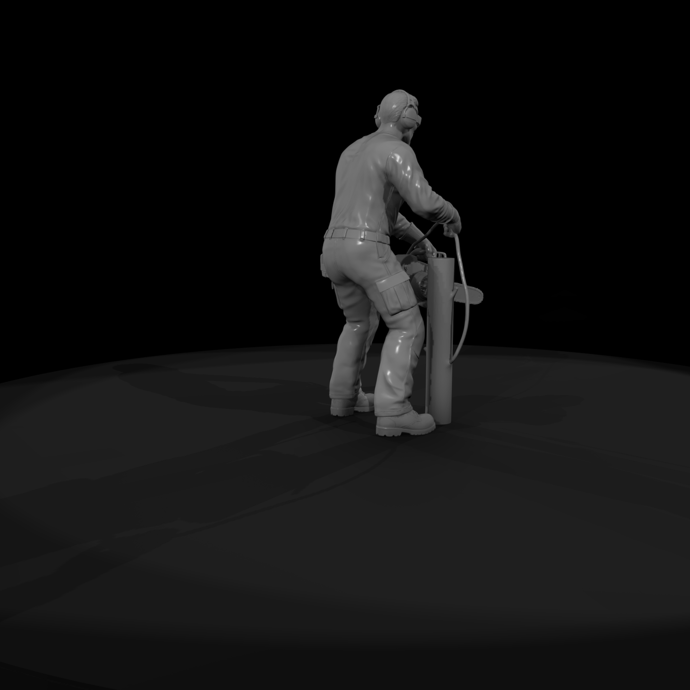 Arborist Figure with Chainsaw