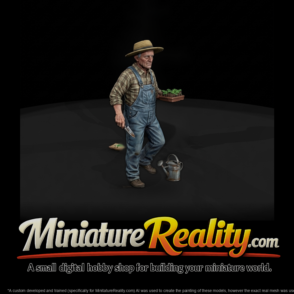 Kneeling Gardener Figurine