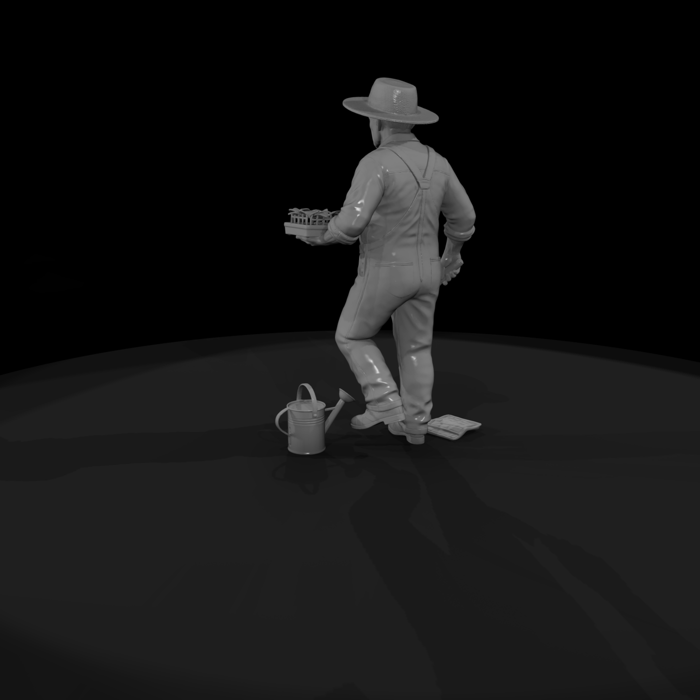 Kneeling Gardener Figurine