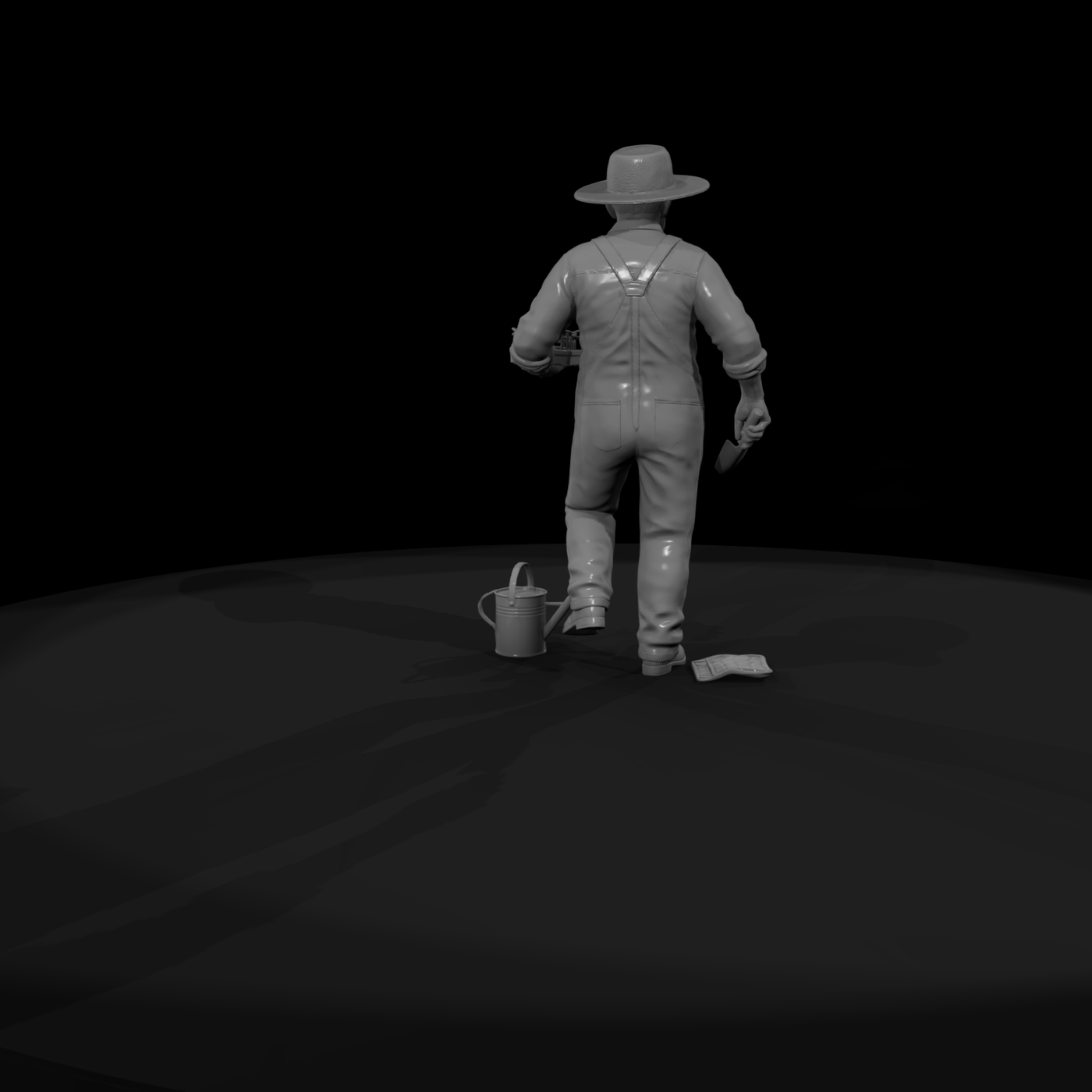 Kneeling Gardener Figurine
