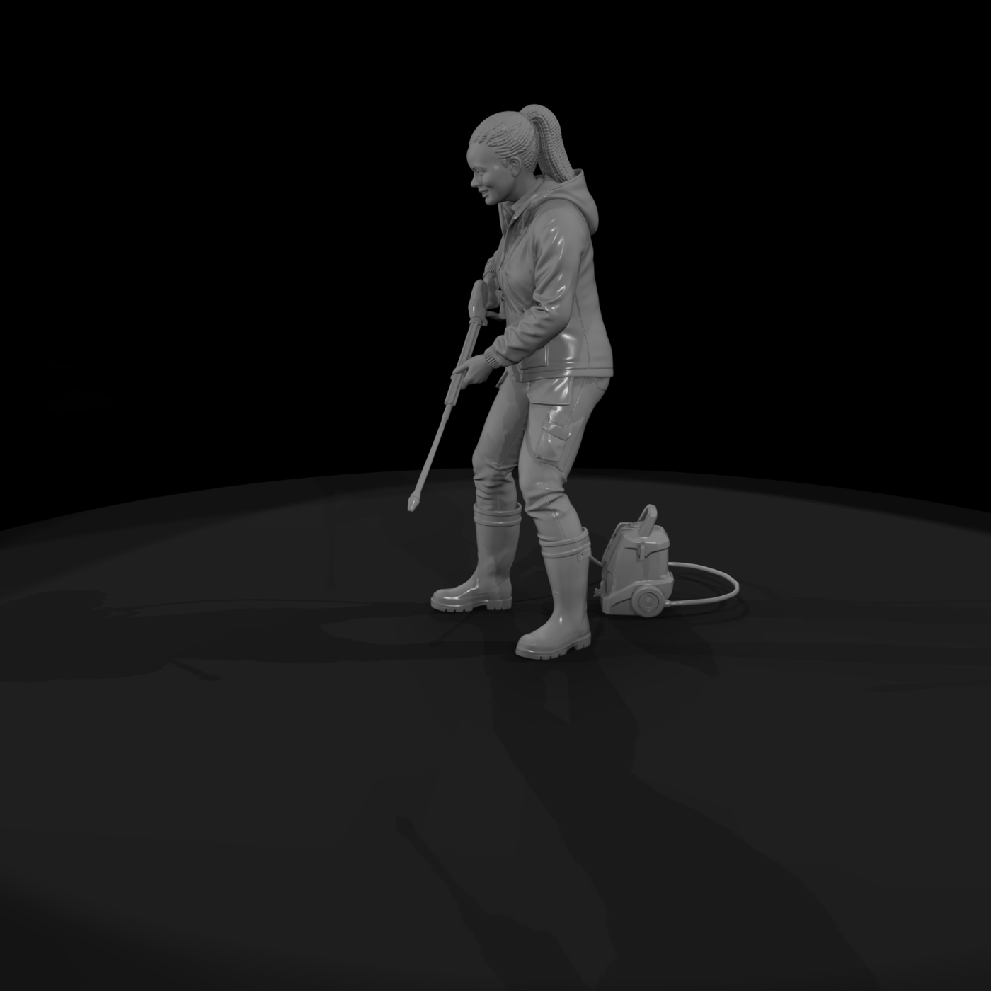 Woman Pressure Washer Figure