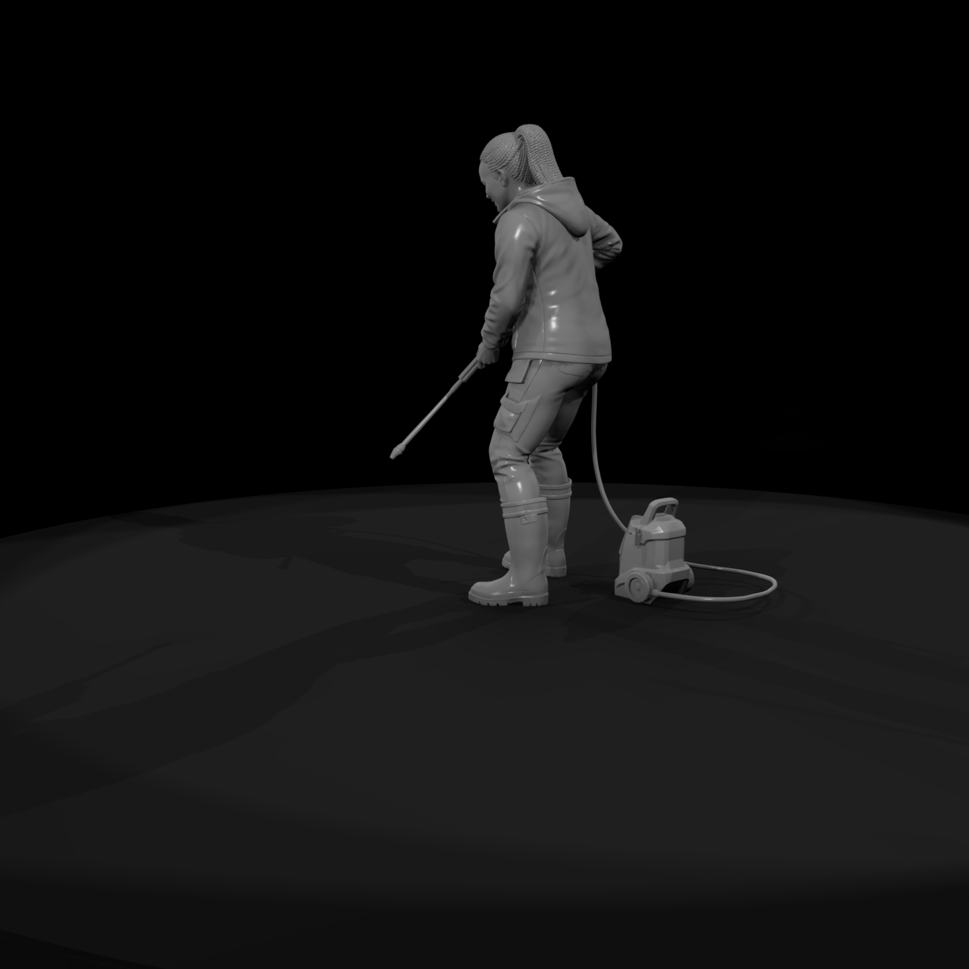 Woman Pressure Washer Figure