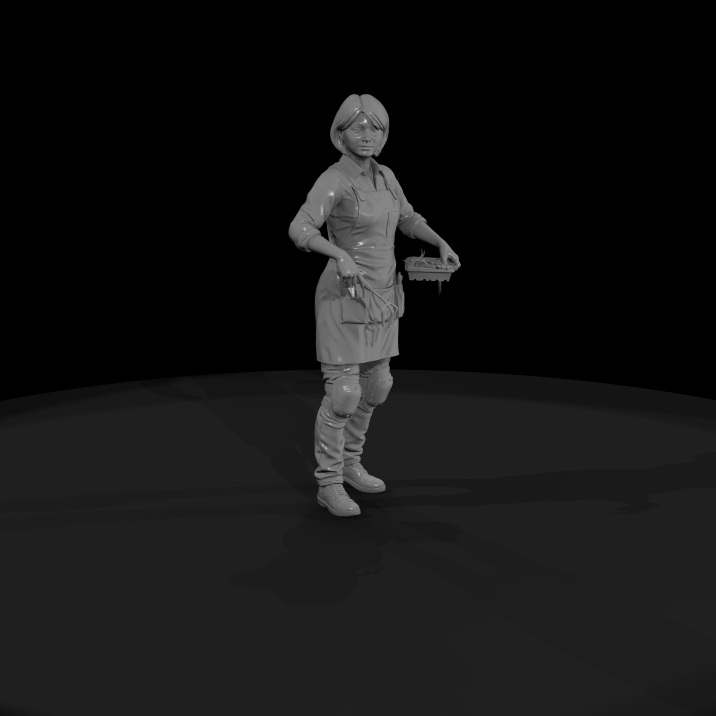 Kneeling Gardener Figure