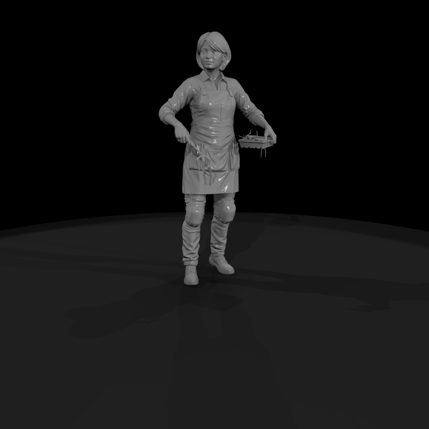 Kneeling Gardener Figure