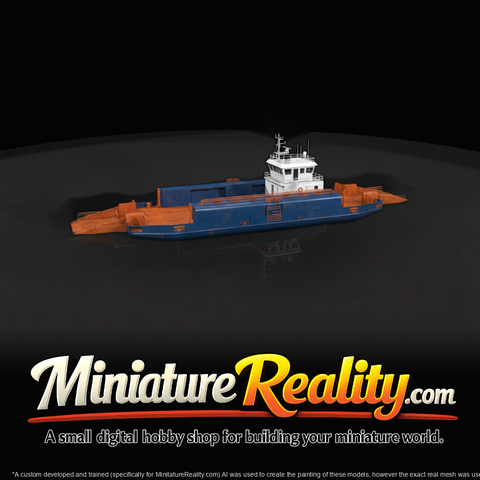 Large Ro‑Ro Car Ferry — 3D Printable Miniature